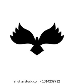 Hawk solid icon design 