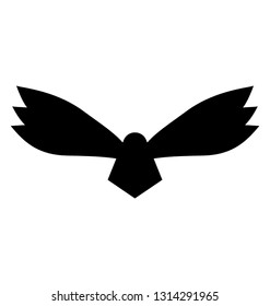 Hawk solid icon design 