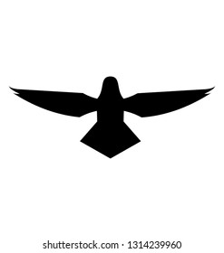 Hawk solid icon design, eagle concept  