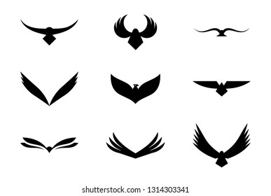Hawk Solid Icons Set