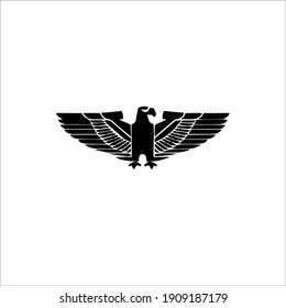Hawk Symbol Logo. Tattoo Design. Vector Illustration.