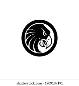 Hawk Symbol Logo. Tattoo Design. Vector Illustration.