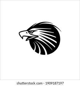 Hawk Symbol Logo. Tattoo Design. Vector Illustration.