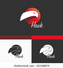 Hawk Symbol Template. Vector Elements. Brand Icon Design Illustration. EPS10