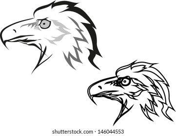 Hawk tattoo,vector