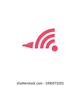 Hawk wifi logo with minimalist and modern style