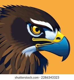 Hawk or wild animal roaring muzzle for sport team mascot