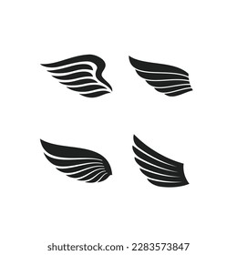 hawk wing logo vector of wings eagle icon angel symbol collection set feather falcon clipart