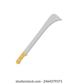 hawkbill flat design vector illustration isolated on white background. Melee weapon of hunter in jungle. Combat weapon blades. Trapper sword and hunter knife blades.