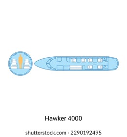 Hawker 4000 airplane scheme. Civil Aircraft Guide