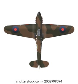 Hawker Hurricane detailed vector desing