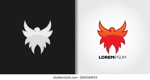 hawks fire logo template vector set