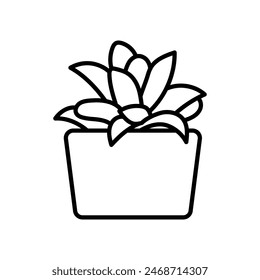 Haworth Planta Icono Aislado, Ilustración vectorial