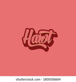 Hawt Mascot Typography Red Logo design Templates 
