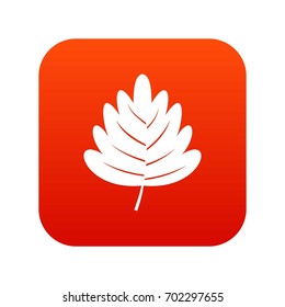 Hawthorn leaf icon digital red for any design isolated on white vector illustration