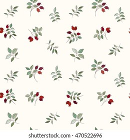 Hawthorn seamless pattern can be used for wallpaper, website background, wrapping paper. Leaf natural bright background
