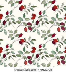 Hawthorn seamless pattern can be used for wallpaper, website background, wrapping paper. Leaf natural bright background