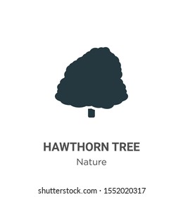 Hawthorn tree vector icon on white background. Flat vector hawthorn tree icon symbol sign from modern nature collection for mobile concept and web apps design.