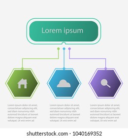 Haxagon Inforgraphic With Icon And Text For Presentation