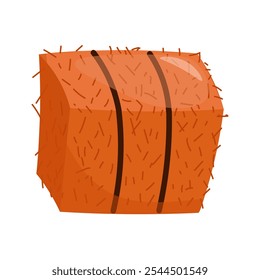 hay bale flat vector illustration clipart