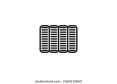 Hay Bale Icon. Icon related to Farming And Farm. Suitable for web site design, app, user interfaces. Line icon style. Simple vector design editable