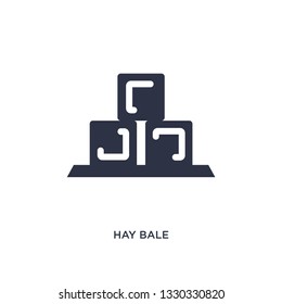 hay bale icon. Simple element illustration from farming concept. hay bale editable symbol design on white background. Can be use for web and mobile.