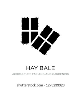 hay bale icon vector on white background, hay bale trendy filled icons from Agriculture farming and gardening collection, hay bale simple element illustration