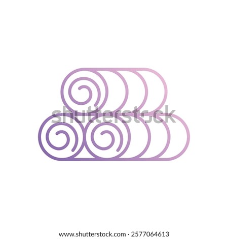 Hay Bale icon vector stock illustration