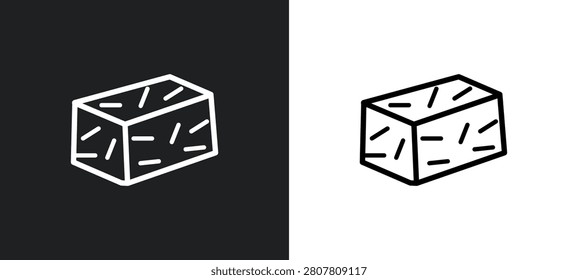 hay bale outline icon in white and black colors. hay bale flat vector icon from farming collection for web, mobile apps and ui.