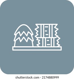 Hay Bale vector icon. Can be used for printing, mobile and web applications.