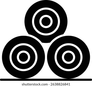 Hay Bale vector icon. Can be used for printing, mobile and web applications.