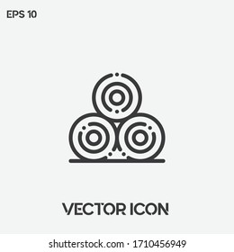 Hay bale vector icon illustration. Ui/Ux. Premium quality.