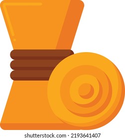 Icono de ilustración de Hay Bale Vector en estilo plano moderno aislado en fondo blanco