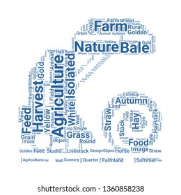 hay bale word cloud. tag cloud about hay bale.