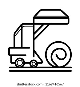 hay baler icon vector illustration