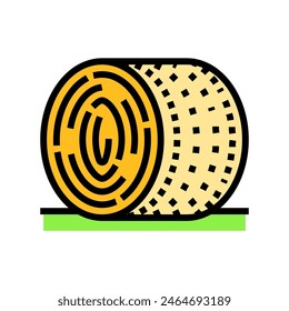 hay bales farmer color icon vector. hay bales farmer sign. isolated symbol illustration