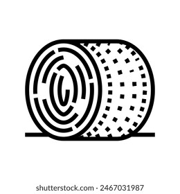 hay bales farmer line icon vector. hay bales farmer sign. isolated contour symbol black illustration