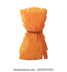 Hay Bunch as Dried Grass for Fodder Vector Illustration