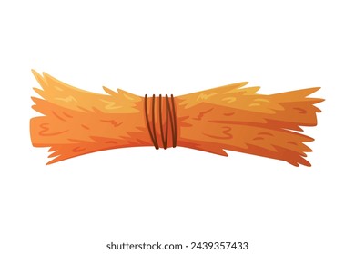 Heno manojo como hierba seca para forraje ilustración vectorial