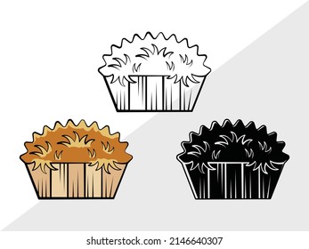 Hay Clipart Printable Vector Illustration