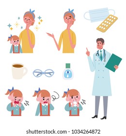 Hay fever illustration vector