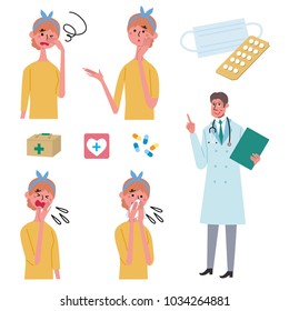 Hay fever illustration vector
