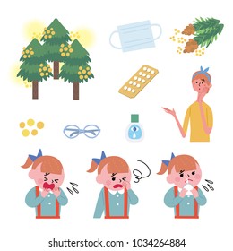 Hay fever illustration vector