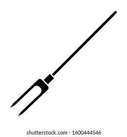 Hay fork garden icon vector in simple design