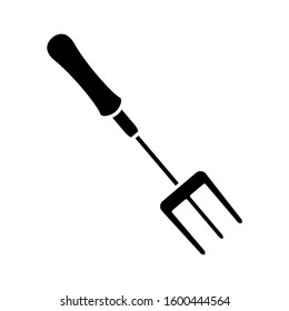 Hay fork garden icon vector in simple design