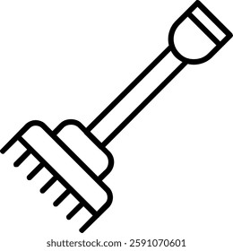 Hay Forks Line Vector Icon Design