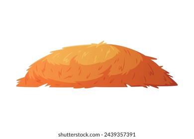 Montón de heno como hierba seca para la ilustración vectorial de forraje