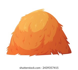 Montón de heno como hierba seca para la ilustración vectorial de forraje