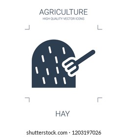 hay icon. high quality filled hay icon on white background. from agriculture collection flat trendy vector hay symbol. use for web and mobile