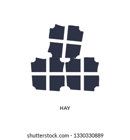 hay icon. Simple element illustration from farming concept. hay editable symbol design on white background. Can be use for web and mobile.